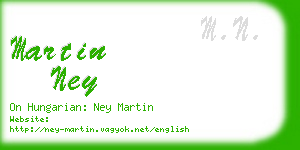 martin ney business card